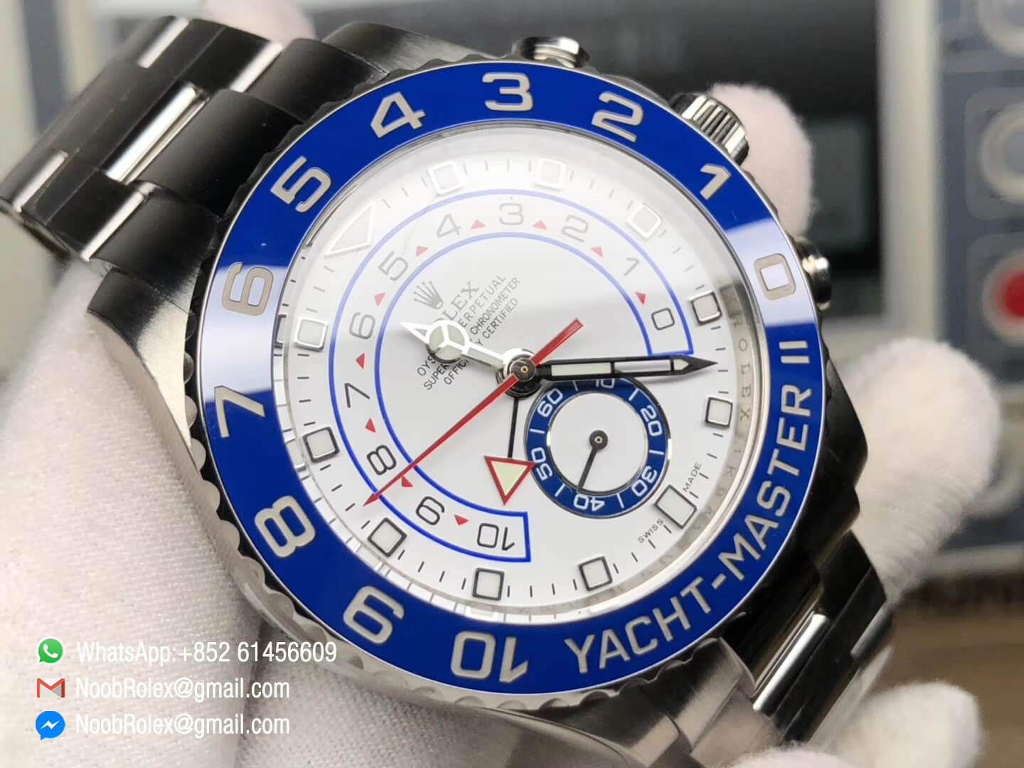 Yacht-Master II | 116680 | 44mm | White Dial | Chrono | Blue Ceramic ...