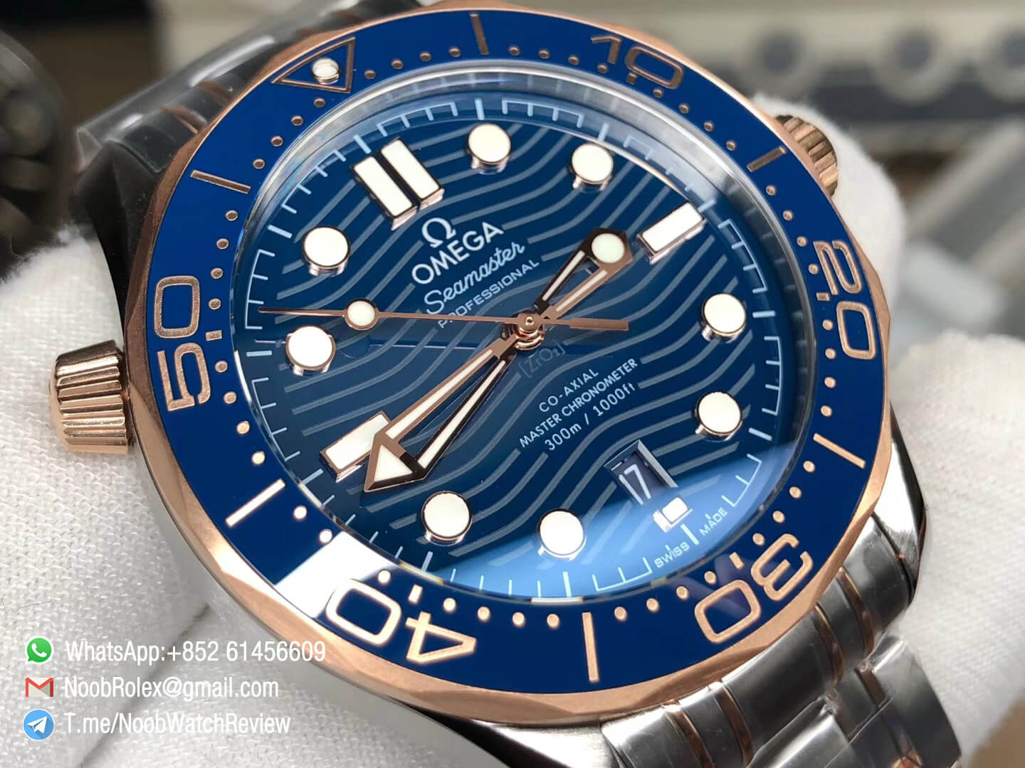 VSF Seamaster Diver 300M Rose Gold Steel Bracelet RG